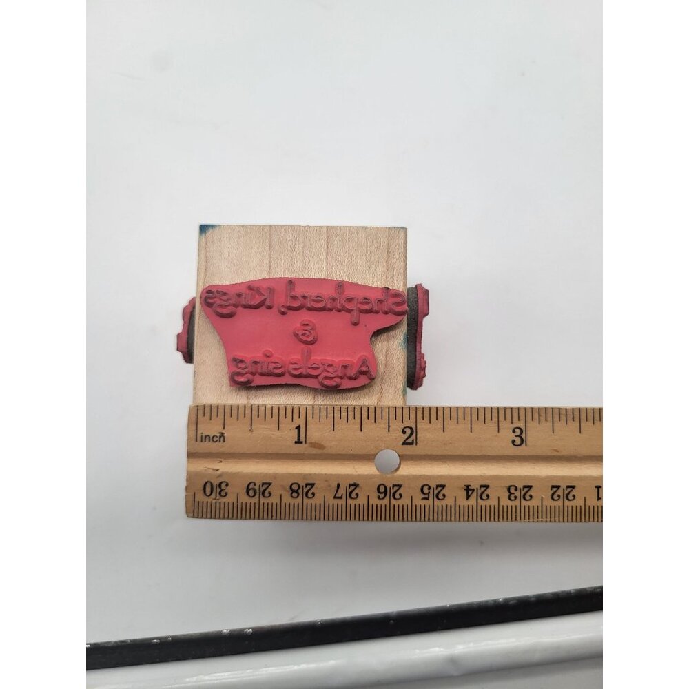 ART GONE WILD "Newborn King" Rubber Stamp Cube 4 Sides Holiday Christmas - Picture 9 of 9